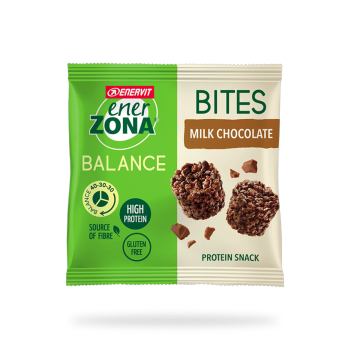 enervit enerzona balance snack bites minirock 40-30-30 soia e cioccolato al latte 1 minipack da 24g